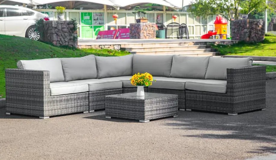 Meneroka Kepelbagaian Set Sofa Sudut 6 Keping