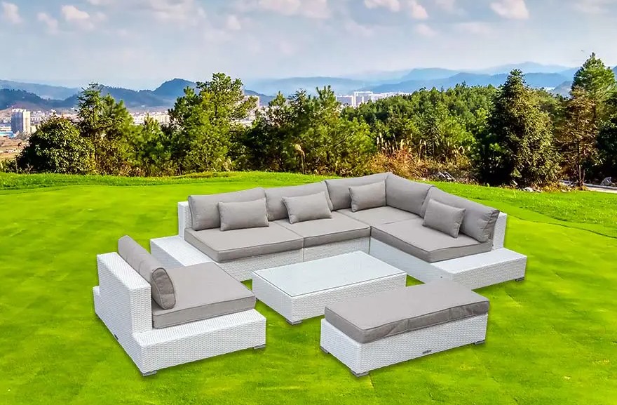 Keselesaan Tepi Laut Ditakrifkan Semula: Kepelbagaian Set Sofa Renang 7 Keping